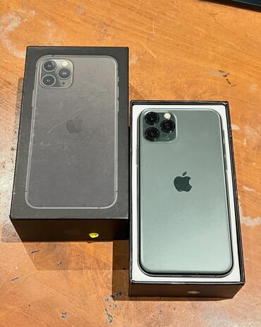 Apple iPhone: IPhone 11 Pro, 256 GB, Yaşıl, Zəmanət, Face ID, Sənədlərlə
