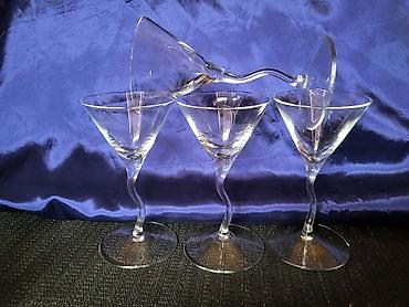 koktel set: Case kristal,z-stem"za zestoko pice iz 1980/90ih.god. Case za — 5