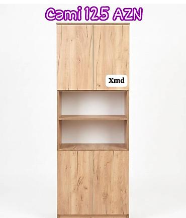 Mebel rəfi və dolab kombinasiyası - Material: taxta fakturalı laminat lalafo.az -da Mebel rəfi və dolab kombinasiyası - Material: taxta fakturalı laminat
