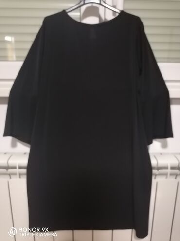 haljina viskoza uvoz italija: M (EU 38), bоја - Crna, Drugi stil, Drugi tip rukava