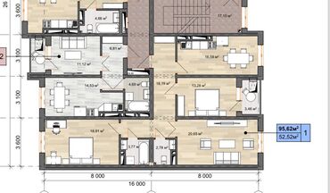 купить квартиру в тунгуче: 3 комнаты, 95 м², Элитка, 14 этаж, Евроремонт