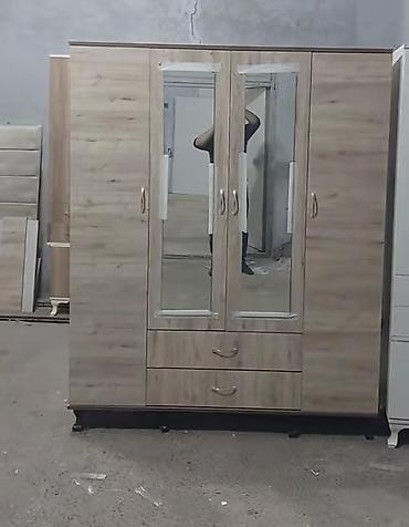şifonyerler: 3 qapılı güzgülü paltar şkafı - Material: laminat və ya DSP (şəkildə — 7