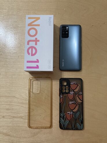 сколько стоит игровые телефоны: Redmi, Redmi Note 11, Колдонулган, 128 ГБ, түсү - Кара, 2 SIM