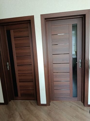 qapi elanlari: Müasir dizaynlı daxili qapılar dəsti - Material: ağac teksturalı