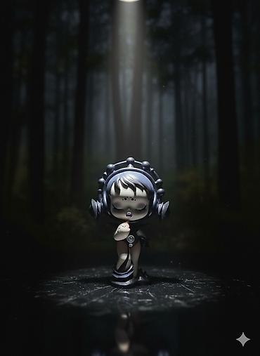 Игрушки: Фигурка Pop Mart Skullpanda из серии "The sound", название: The — 1