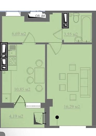 Продажа квартир: 1 комната, 42 м², ул. Горького / Алматинка Элитка, 8 этаж, Евроремонт at lalafo.kg — 6 Продажа квартир: 1 комната, 42 м², ул. Горького / Алматинка Элитка, 8 этаж, Евроремонт — 6