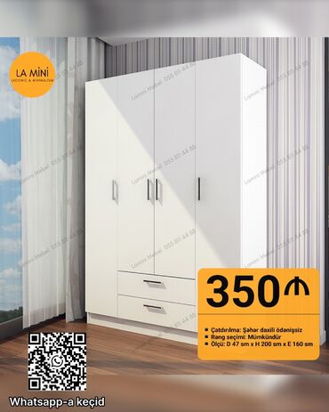 прихожая шкаф: Açılan, 3 qapılı Düz dolab, Şifonyer
