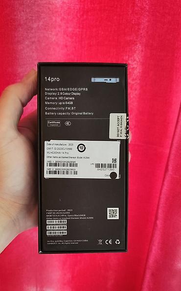 dubay alfon: IPhone 14 Pro, 64 GB, Qara, Sənədlərlə, Zəmanət — 4