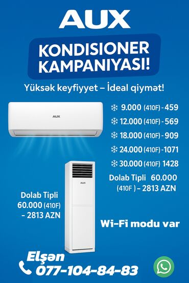 100 kv: Kondisioner AUX, Yeni, 100-dən çox kv. m, Split sistem, Kredit yoxdur, Ödənişli quraşdırma