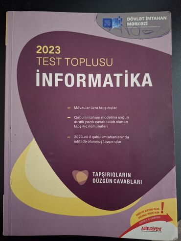 Testlər: İnformatika test toplusu - əla vəziyyətdə
Əlaqə üçün dm lalafo.az -da Testlər: İnformatika test toplusu - əla vəziyyətdə
Əlaqə üçün dm