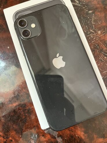 Apple iPhone: IPhone 11, 64 GB, Qara, Simsiz şarj, Face ID, Sənədlərlə