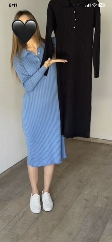 женское платье из вельвета: Трикотажное платье, лапша: Турция Цвета: черный и голубой Цена