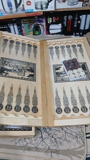 Nərdlər: Taxta nərd dəsti - Material: təbii ağacdan hazırlanmış qatlanan lövhə — 4