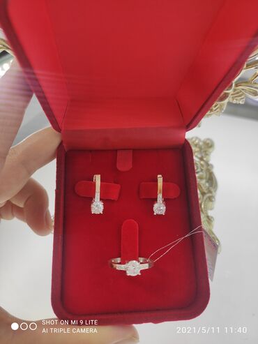 женские украшения: Очень красивый и Классический набор Серебро под золото 925 пробы