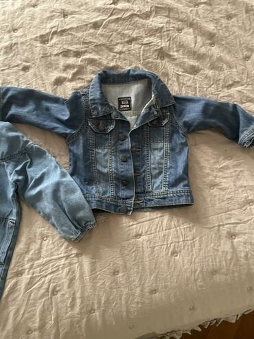 usaq ucun cins pencekler: Uşaq üçün denim dəst - 1 ədəd cins pencək: klassik yaxalıqlı