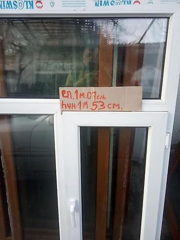 Plastik pəncərələr: İşlənmiş İkiqat şüşə paketi Plastik pəncərə, Еni: 80 sm, Uzunluğu: 156 sm — 18