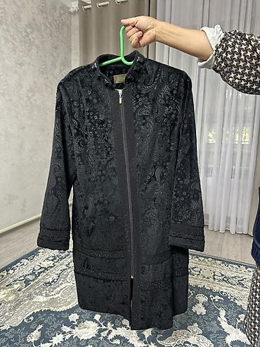 пальтолор: Элегантное женское пальто/кардиган с богатой фактурной отделкой. - — 1