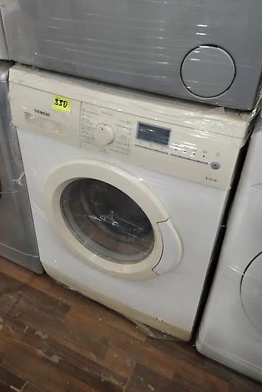 Siemens paltaryuyan maşın, ön yükləməli model. Ağ rəngdə korpus, ön