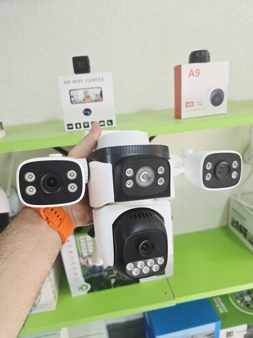 ev kameralar: Simsiz 4G sim kartl ptz 3 kamera 360° 8mp/4K Çöl ṣəraiti ücün