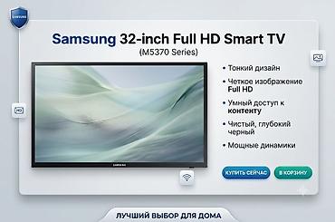 треснут: Samsung 32" Full HD Smart TV (серия M5370) - Диагональ 32 дюйма - — 1