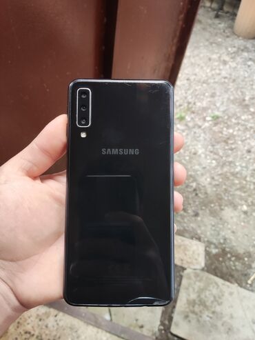 samsung j6 2018 ekran: Samsung A7, 64 GB, rəng - Qara, Barmaq izi, İki sim kartlı