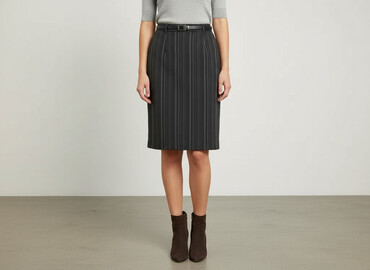 czarne trapezowe spódnice midi: Spódnica damska, rozmiar L