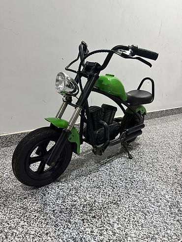 Детские электрокары: Uşaq üçün mini motosiklet – chopper üslubunda - Rəng: yaşıl-qara - — 4