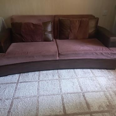 Divanlar: Qəhvəyi tonlarda yumşaq oturacaqlı divan tecili satilir - Dizayn: Ön — 1