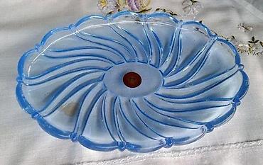 Staro posuđe i escajg: VTG Waltherglas Cobalt Blue Art Glass Mid Century. Antikvitet — 4