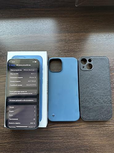 Apple iPhone: IPhone 13, Б/у, 256 ГБ, Синий, Защитное стекло, Чехол, Кабель, 766 % — 4