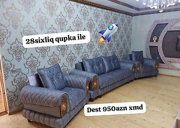 masa ve stullar: Divan kreslo desti — 1