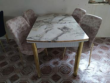 Masa və oturacaq dəstləri: 🇹🇷Türk istehsalı Möhtəşəm ✨✨ Kuxna üçün stol stul dəsti 4 stul 1 — 8