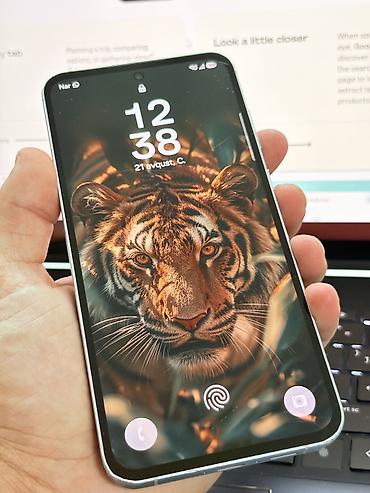 samsung tab a9: Samsung Galaxy A55 5G, 128 GB, rəng - Bənövşəyi, Sensor, Barmaq izi, Simsiz şarj — 1
