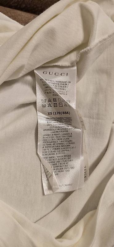 Футболки: Мужская футболка, XS, Gucci, Б/у, цвет - Белый, Самовывоз — 4