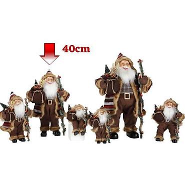 testo 575: DEDA MRAZ 40CM BRAON – novogodišnji dekor Opis: - Figura Deda Mraza u — 1