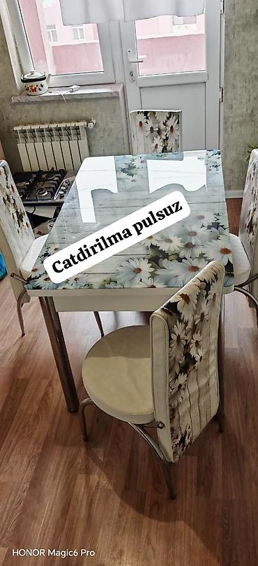 ikinci el stol desti: Mətbəx masası açılır super vəziyyətdə çatdırılma pulsuz 165 manat — 1