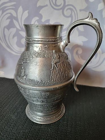 Other antiques: Bokal 95% kalaj Lorelaj Zinn Nemacka 1950g +. Bokal je napravljen od — 7