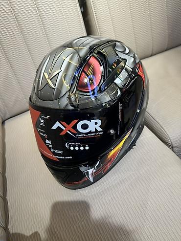 kros moto: AXOR tam üzlü L razmer (full-face) motosiklet dəbilqəsi Axor kaska L — 2