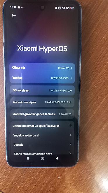 xiaomi note 2: Xiaomi 12, rəng - Mavi, 
 Barmaq izi, Face ID, Sensor — 1