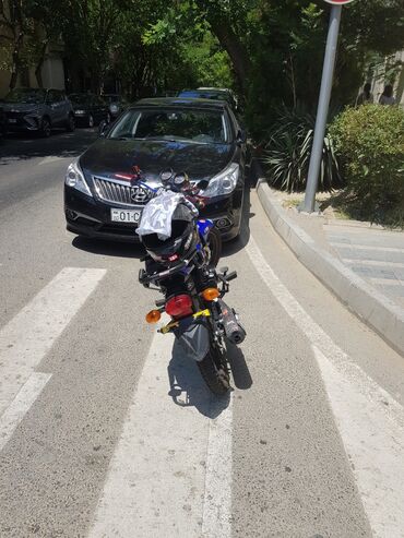 Motosikletlər: Mavi rəngli şəhər/skuter tipli motosiklet - Gözoxşayan mavi kuzov — 9