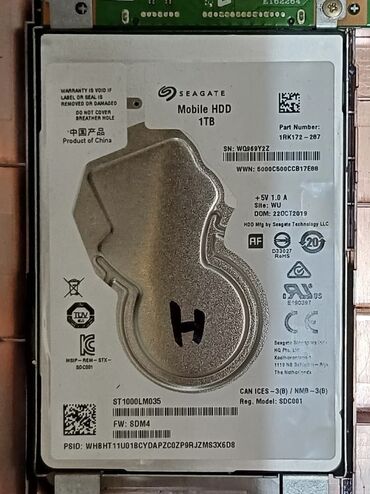 toshiba ноутбук: Накопитель, Б/у, Seagate, HDD, 1 ТБ, 2.5", Для ноутбука