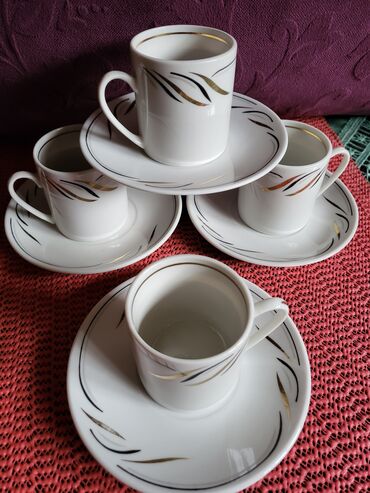 Kuhinjski setovi: Soljice nove za kafu 70te fena porcelan nemacke. Komada 4 u — 3