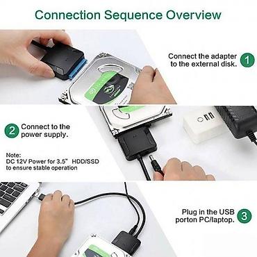 laptop charger adapter: SATA NA USB 3.0 5GBPS ADAPTER ZA 2.5 I 3.5 SATA3 HDD SSD | Potpuno — 2