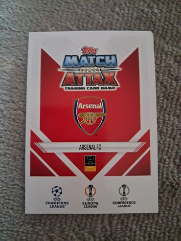 виниловый проигрыватель цена: Коллекционная карточка Topps Match Attax — William Saliba, Arsenal FC