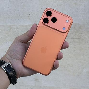 IPhone 17 Pro Max, Б/у, 256 ГБ, Оранжевый, Защитное стекло, Чехол, 95 %