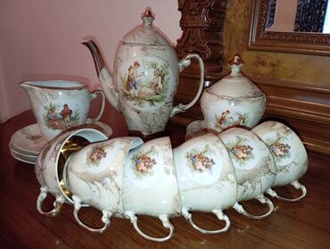 Çay dəstləri və servizlər: Çay dəsti, rəng - Ağ, Farfor, Polşa