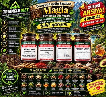 Vitaminlər və BAƏ: Triangle Diet – Təbii Güc Qarışımı Məhsul: Triangle Diet bitki — 1