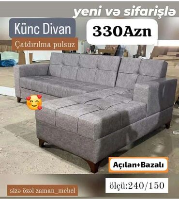 işlənmiş divan kreslolar: Künc divan