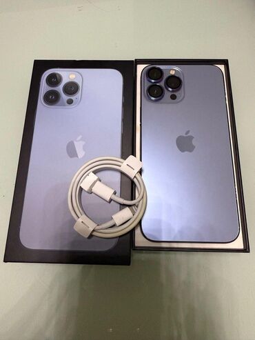 Apple iPhone: IPhone 13 Pro, 128 GB, Sierra Blue, Zəmanət, Face ID, Sənədlərlə