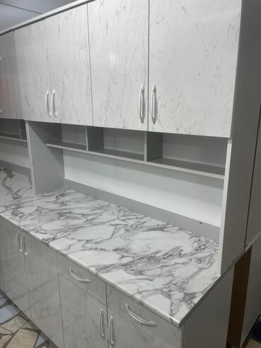 Кухонные гарнитуры: Кухонный гарнитур, Новый, цвет - Белый, ДСП, Бесплатная доставка — 12